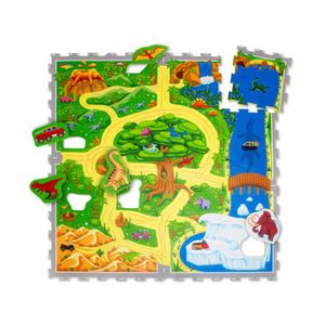 Hakuna puzzle podloga za djecu - safari dinosauri 120 x 120 x 1.2 cm