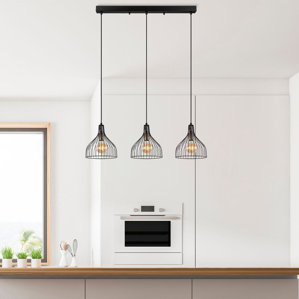 Antikni Luster CAFU-11565-1 u Crnoj Boji slika 2