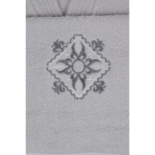 Colourful Cotton Kupaonski ogrtač za NJU  and  NJEGA, komplet ručnika, 4 komada, Nakışlı Aile - Powder, Grey v1 slika 6