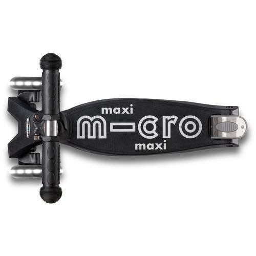 Micro Romobil Maxi Deluxe ECO LED, Black/Grey slika 6