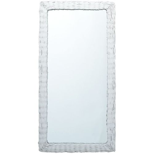 Ogledalo od pruća 120 x 60 cm bijelo slika 1