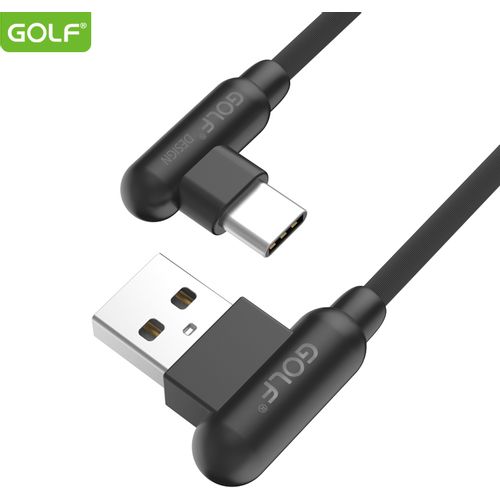 USB kabl tip C 1m 90° GOLF GC-45T crni slika 2