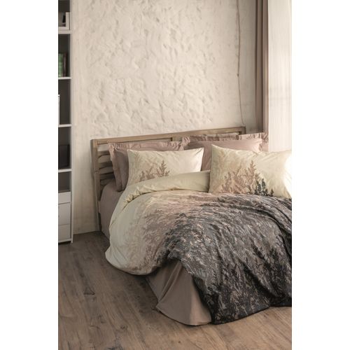 Lindon - Beige Beige Ranforce Double Quilt Cover Set slika 1