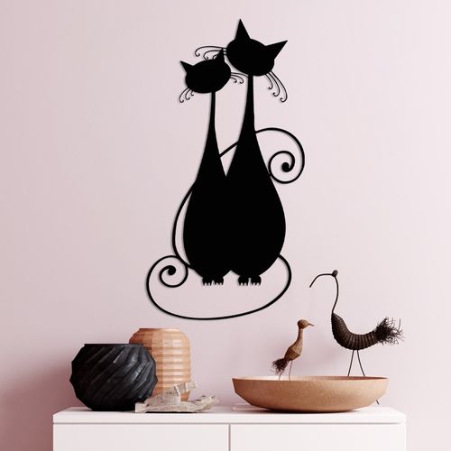 Cat 10 - v2 Black Decorative Metal Wall Accessory slika 1