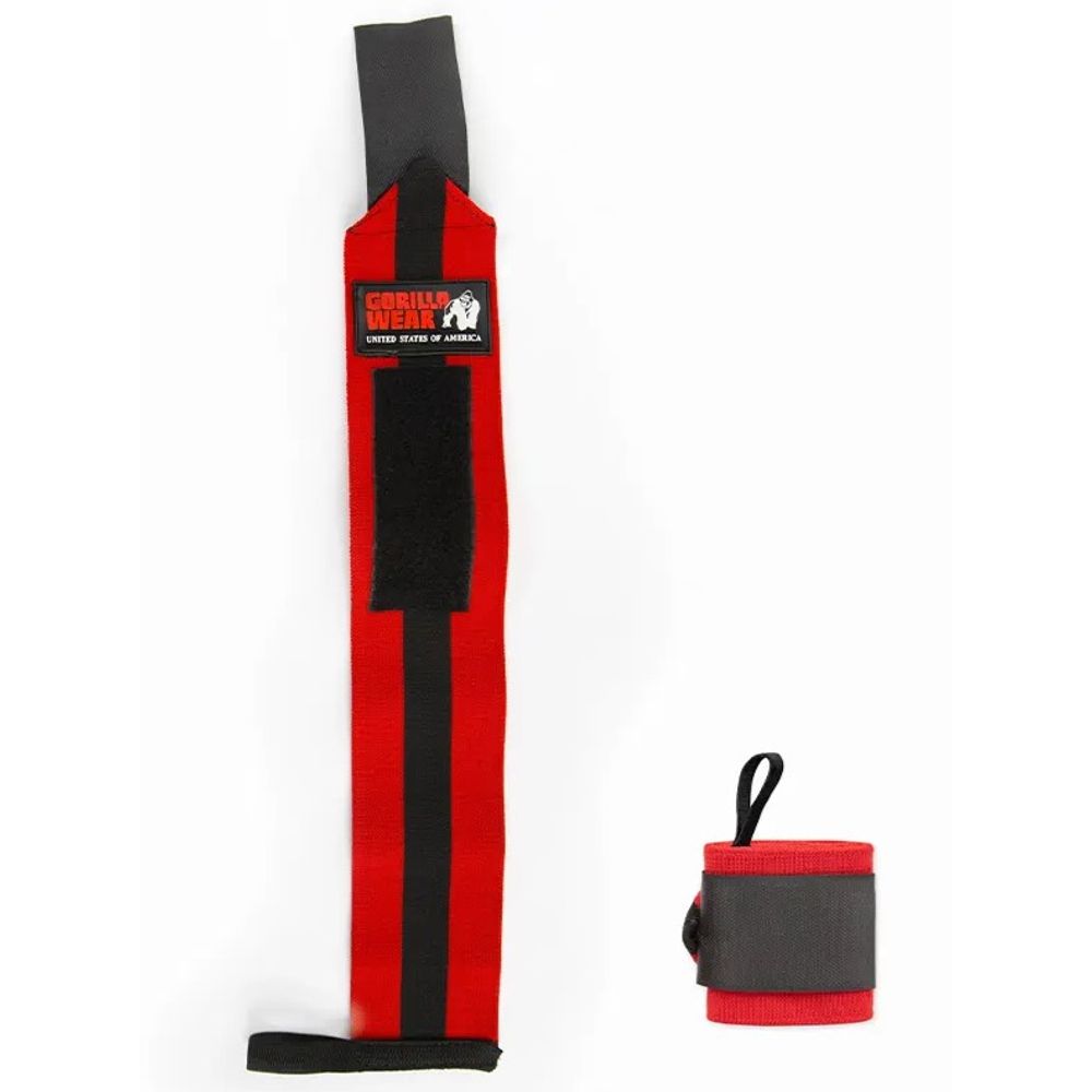 Gorilla Wear Steznici za zglobove ULTRA, Crno/Crveni slika 2
