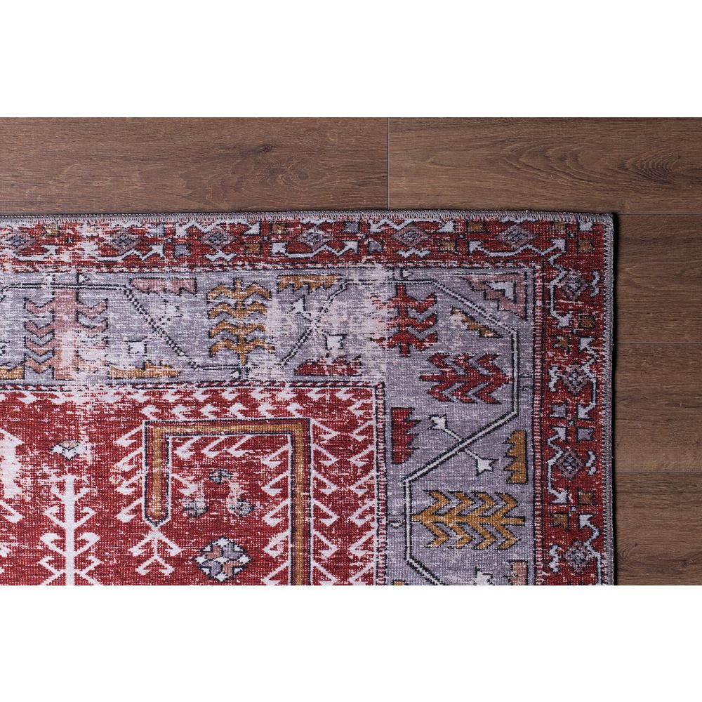 Soul Chenille - Crveni AL 134 Višebojni Hodnički Tepih (75 x 150 cm) slika 2