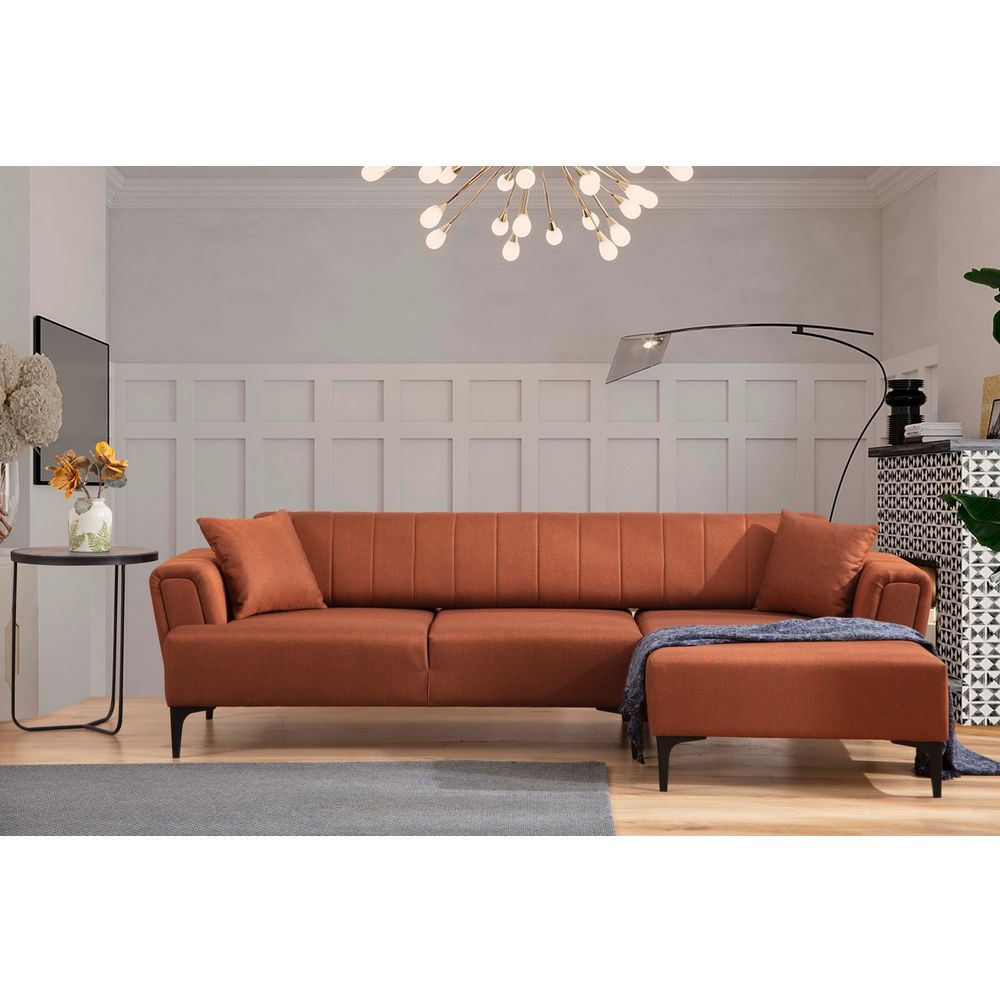 Ugaona Sofa na Razvlačenje Hamlet - Crvena slika 2
