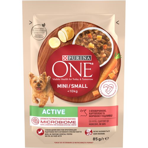 Purina ONE® Active s okusom govedine, krumpira i mrkve, 26x100g slika 1