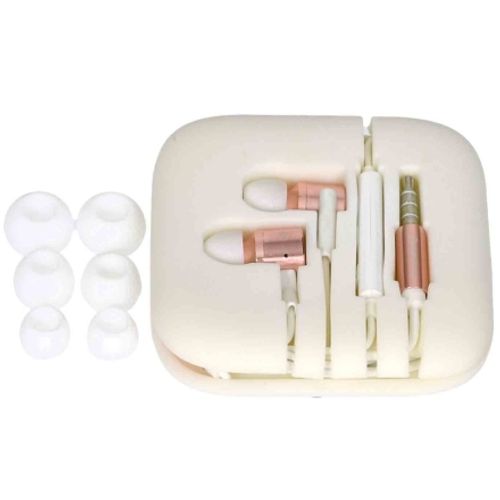 MANTA slušalice + mikrofon, In-ear, alumin, 4 nastavka, kutija, roza/zla EPH9003 slika 3