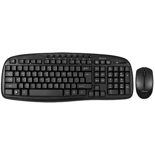 Xwave BK 02 kit Tastatura+Miš multimedijalni Wireless set/2.4GHz/USA slova/crni slika 1