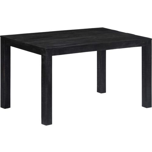 Blagovaonski stol crni 140 x 80 x 76 cm od masivnog drva manga slika 35