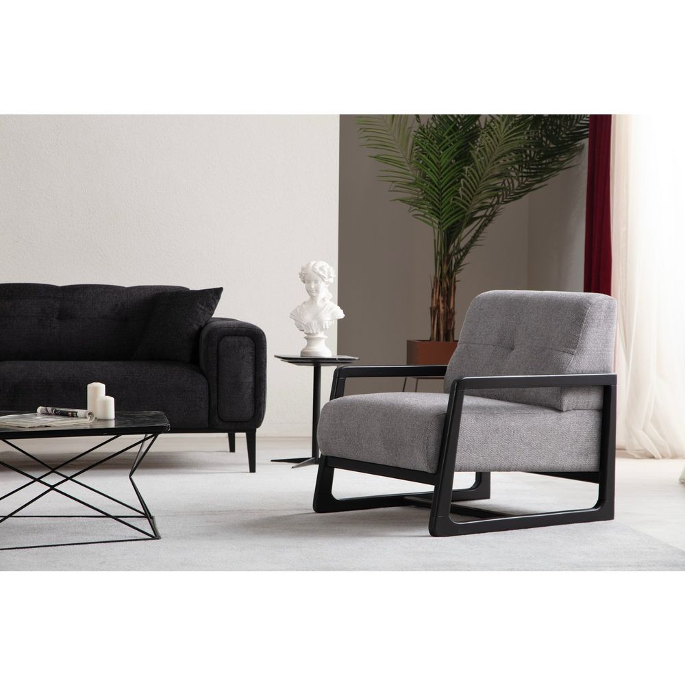 Athena Bergere - Svijetlosiva Wing Chair slika 1