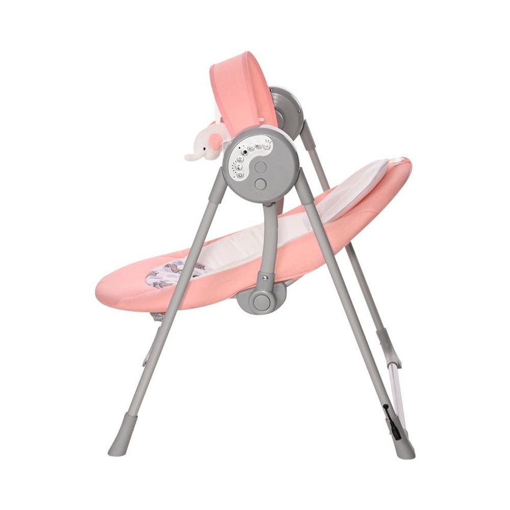 Lorelli Električna ljuljačka za bebe Twinkle, Pink Rhino slika 3