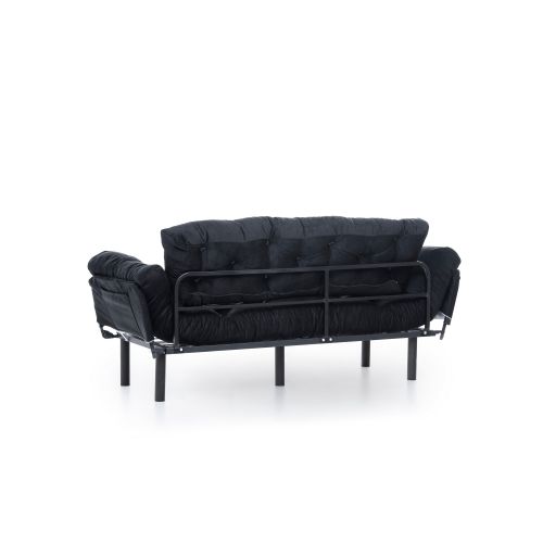 Atelier Del Sofa Trosjed na razvlačenje, Crno, Nitta Triple - Black slika 12