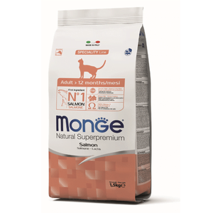 Monge Natural Superpremium Cat Adult Monoprotein Salmon 1.5 kg