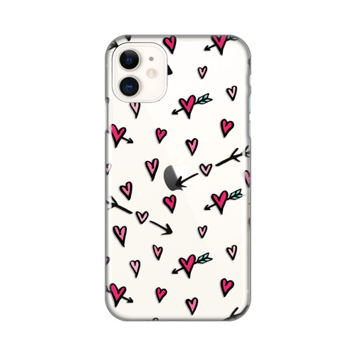 Torbica Silikonska Print Skin za iPhone 11 6.1 Heart Pattern slika 1