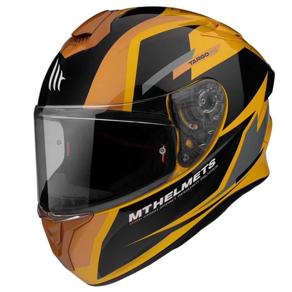 MT Helmets vizir za moto kacigu MT Targo Pro Sound D3 gloss yellow slika 1
