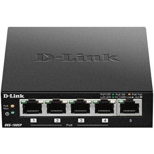 DLINK Switch 5-Port PoE Fast Ethernet Unmnged Desktop slika 1