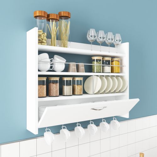 Knott - White White Kitchen Shelf slika 1