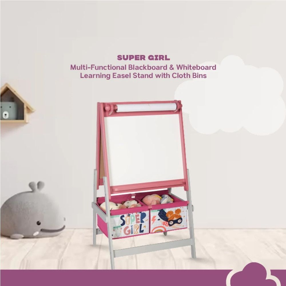 Kinder Home Drvena dvostrana tabla Super Girl slika 8