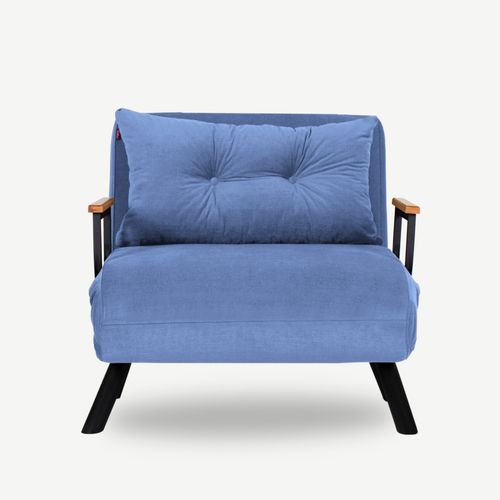 Atelier Del Sofa Sando Single - Plavi jednosedi kauč na razvlačenje slika 2