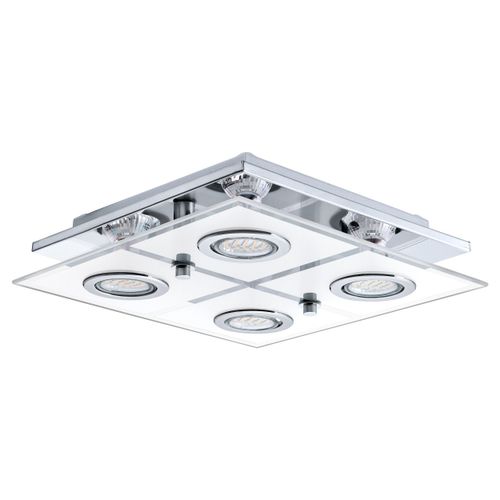 Eglo Cabo plafonjera/4, led, gu10, 4x3 w, krom/saten  slika 1