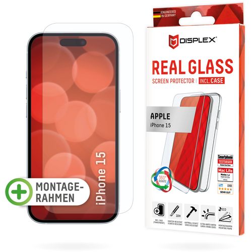 DISPLEX Zaštitno staklo + maskica Real Glass 2D + Case za iPhone 15  slika 1