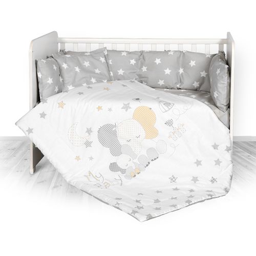 LORELLI RANFORCE 5-dijelni Set Posteljine Gray Elephant Star 140 x 70 cm slika 1