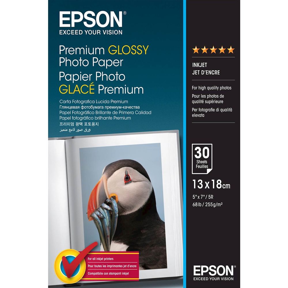 Papir EPSON Premium Glossy 13x18, 30l, 255g/m2 slika 1