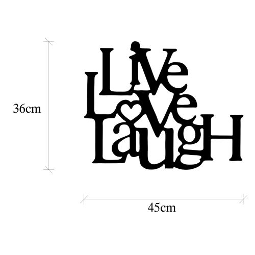 Wallity Metalna zidna dekoracija, Live-Love-Laugh slika 6