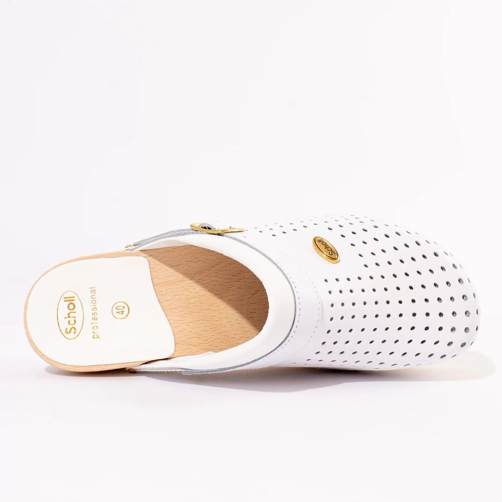Scholl Muške klompe Supercomfort, Bijele slika 3