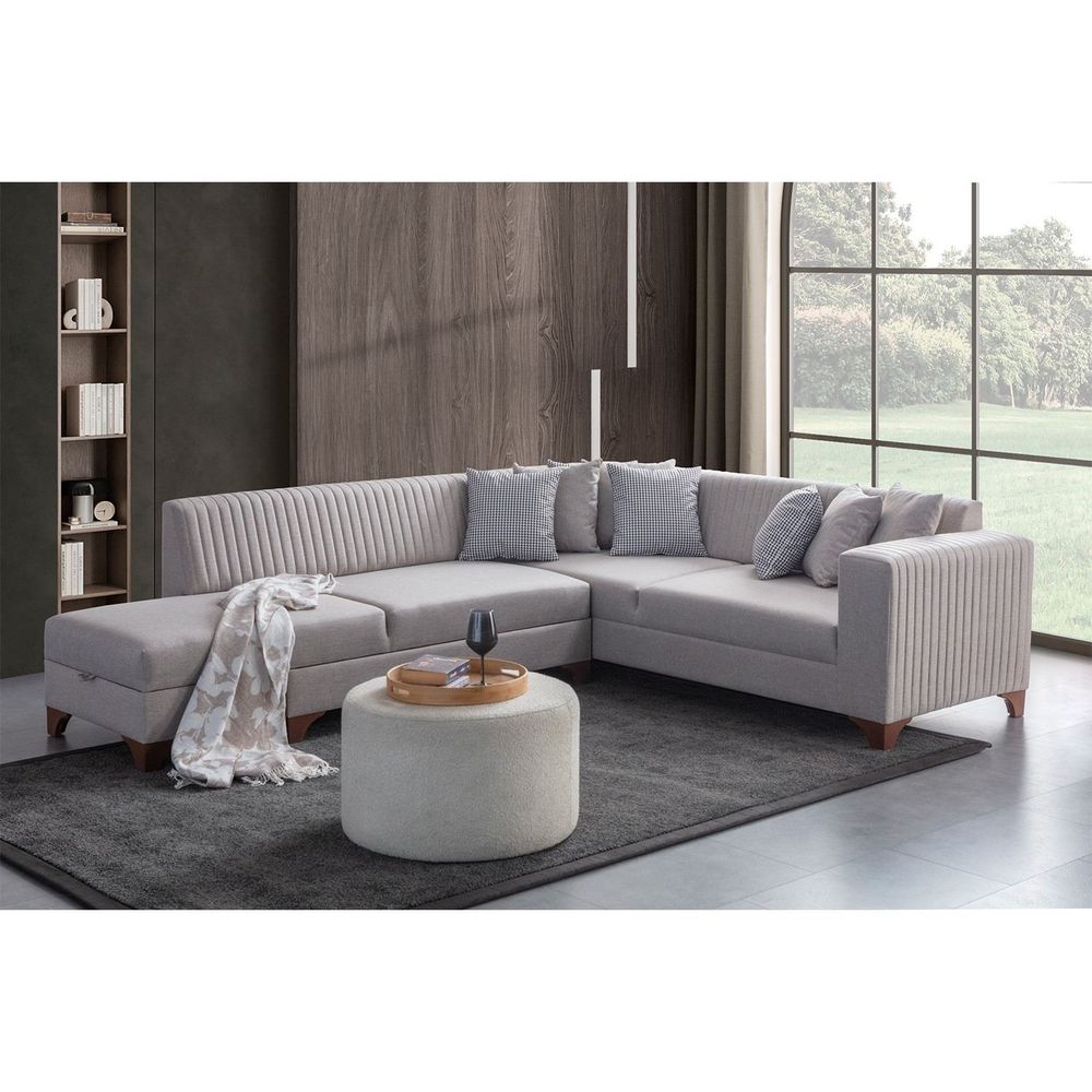 Ugaona Sofa West Left - Boja: Krem slika 1
