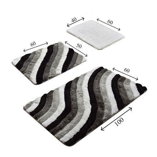 Colorful - Grey Multicolor Acrylic Bathmat Set (3 Pieces) slika 3