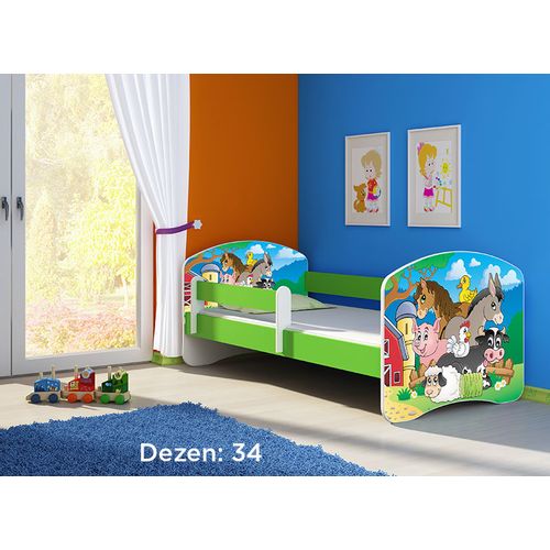 Deciji krevet ACMA II 140x70 + dusek 6 cm GREEN34 slika 1