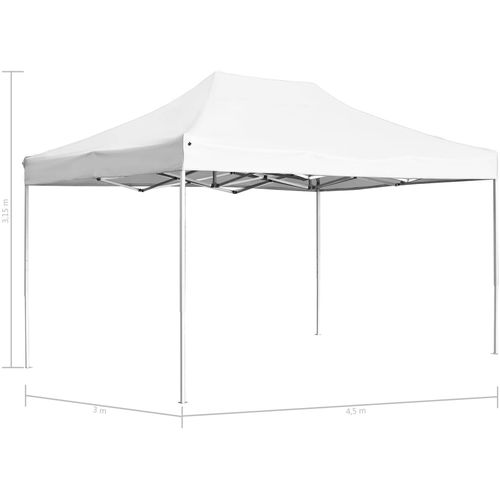 Profesionalni sklopivi šator za zabave 4,5 x 3 m bijeli slika 20