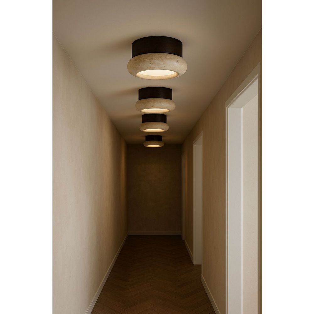 Zidna Lampa Worm-S, boje: Orah, Bež slika 4