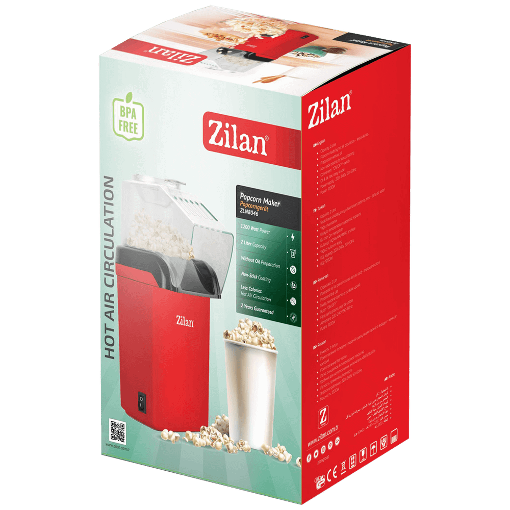 Zilan Aparat za kokice, 1200 W, crvena - ZLN8046 (ZLN8044/RD) slika 2