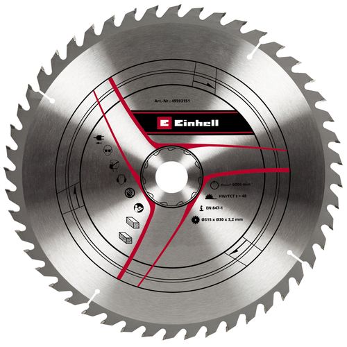 EINHELL Rezni list 315x30x3,2 mm/2,2 mm, 48Z za TC-TS 315 U slika 1