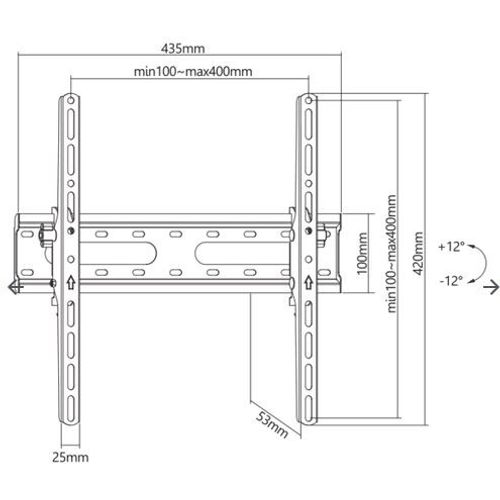 SBOX zidni nosač 32"-70", do 40kg PLB-2544T-2 slika 1