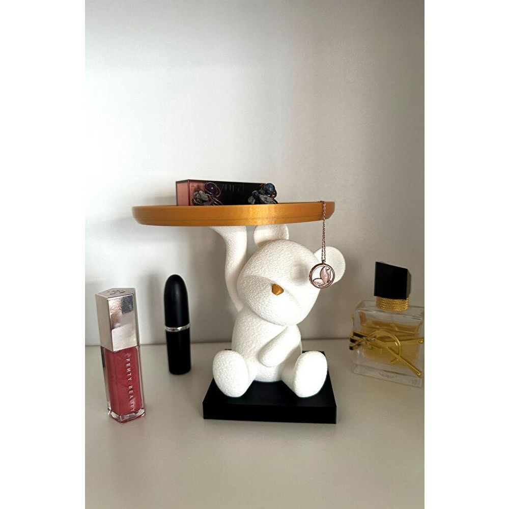 Trinket Cutie Bear - Bijeli i Zlatni slika 2