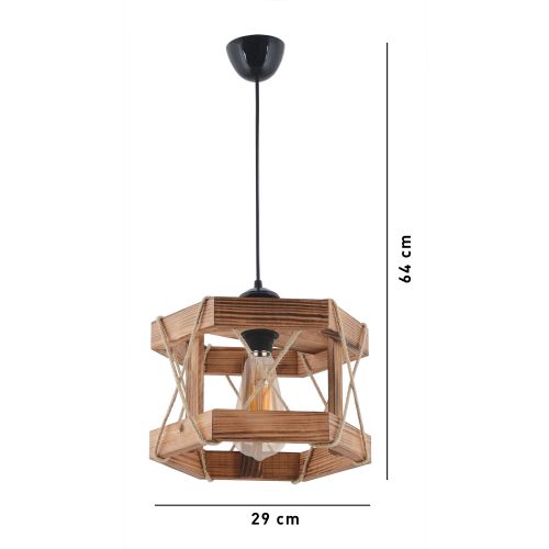 Hexagonal Antiquation Brown Chandelier slika 5