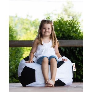 Atelier Del Sofa Vreća za sjedenje, Football Kids Pouf - Black, White