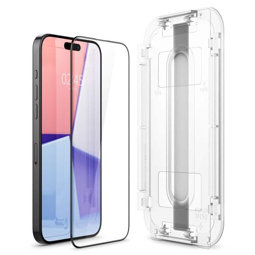 Spigen - Glas.tR EZ-FIT (2 kom) za iPhone 15 Pro - crna slika 3