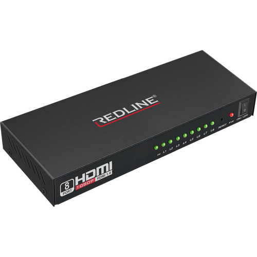 REDLINE HDMI razdjelnik, 1 ulaz - 8 izlaza - HS-8000 slika 1