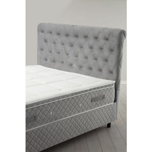 Sonata Set 90 x 190 - Grey Grey Single Mattress, Base & Headboard slika 2