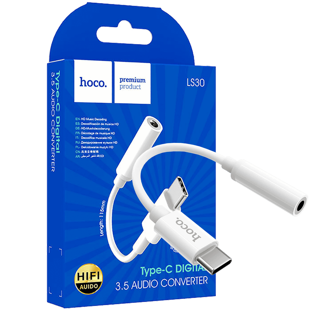 hoco. Adapter za slušalice, USB type C na 3.5 mm - LS30 slika 1