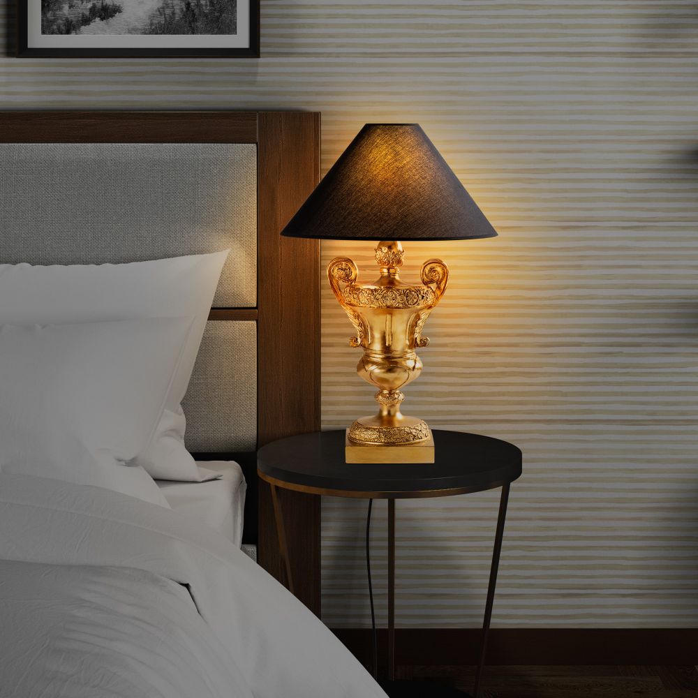 ELEGANZE-5331 Zlatno-Crna Stočna Lampa slika 3