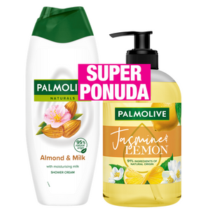 Palmolive gel za tuširanje Sensitive 500ml + Tekući Sapun Jasmine 500ml 