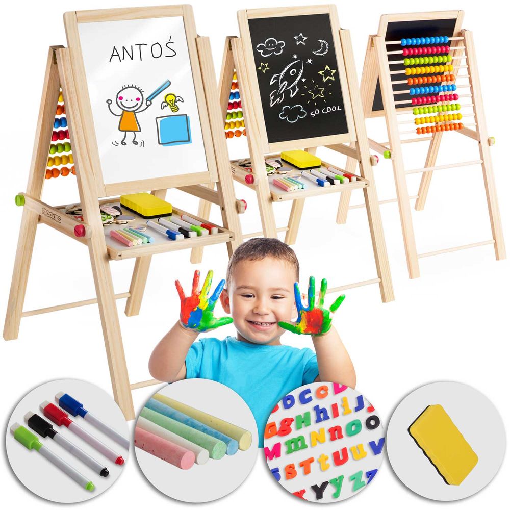 Ricokids sklopiva magnetska ploča za kredu 62 x 28 x 44 cm slika 1