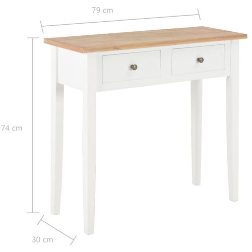 280053 Dressing Console Table White 79x30x74 cm Wood slika 45